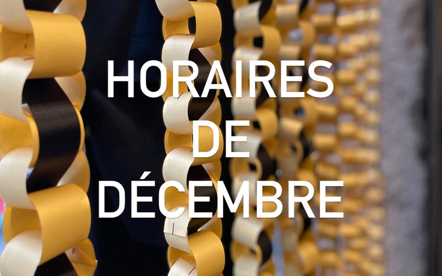 Horaires de décembre