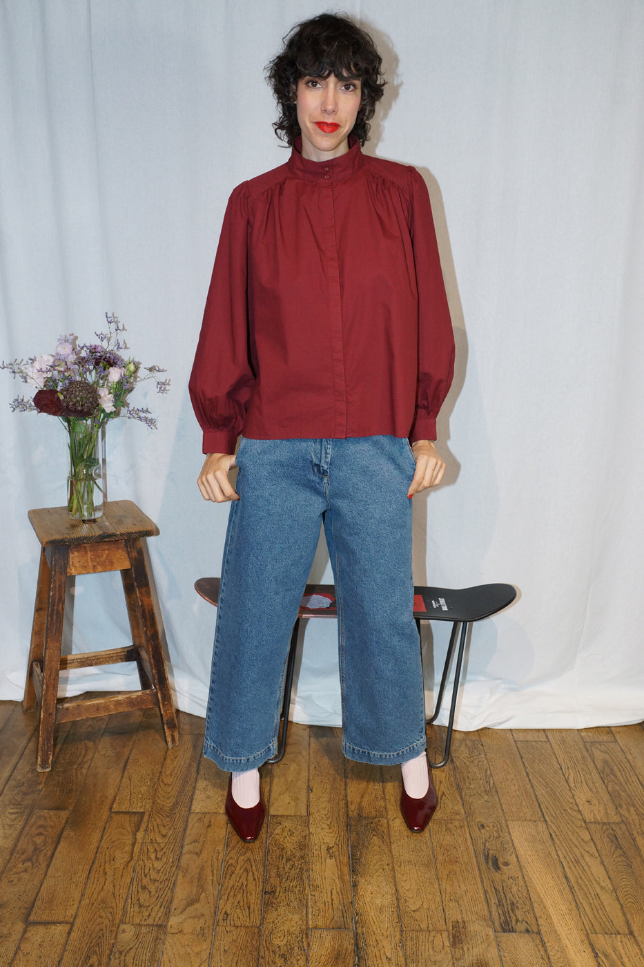 Belle Pièce Blouse Milton Burgundy