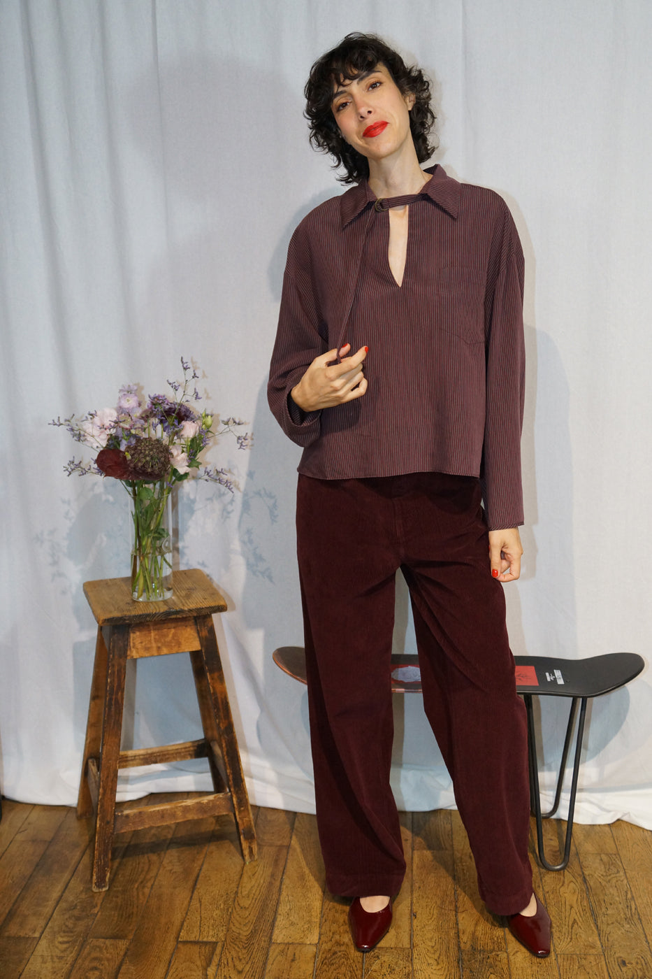 Belle Pièce Blouse Christies Wine