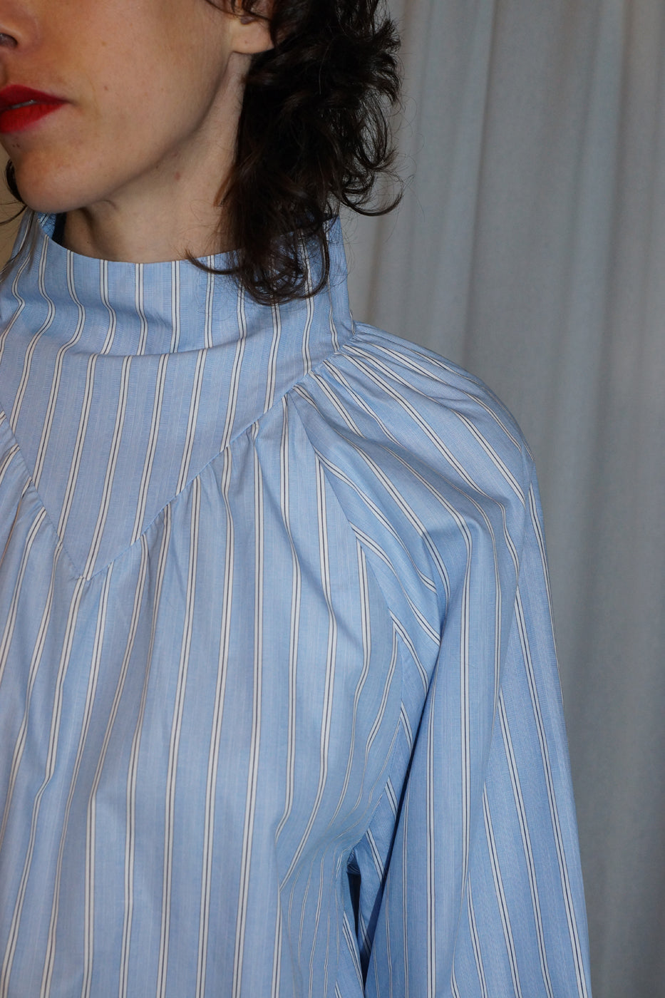 Belle Pièce Blouse Curtis Baby Blue Stripes