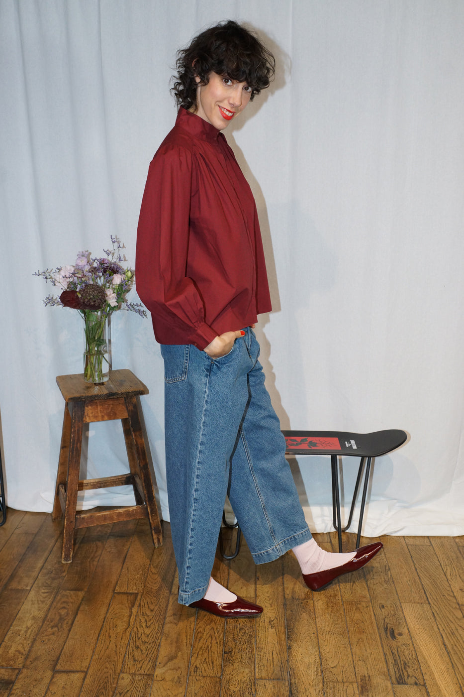 Belle Pièce Blouse Milton Burgundy